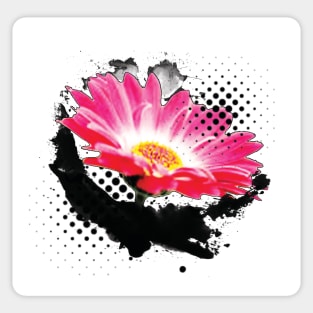 Abstract Flower Pop Art Sticker